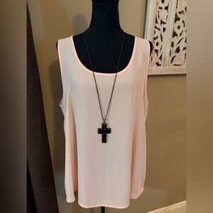 Fashion to Figure Light Pink Sleeveless Tank w/ Lace Detail 🖤